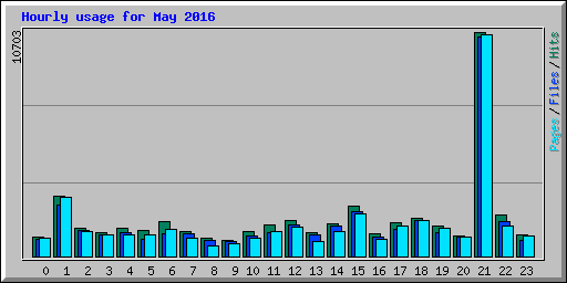 Hourly usage for May 2016